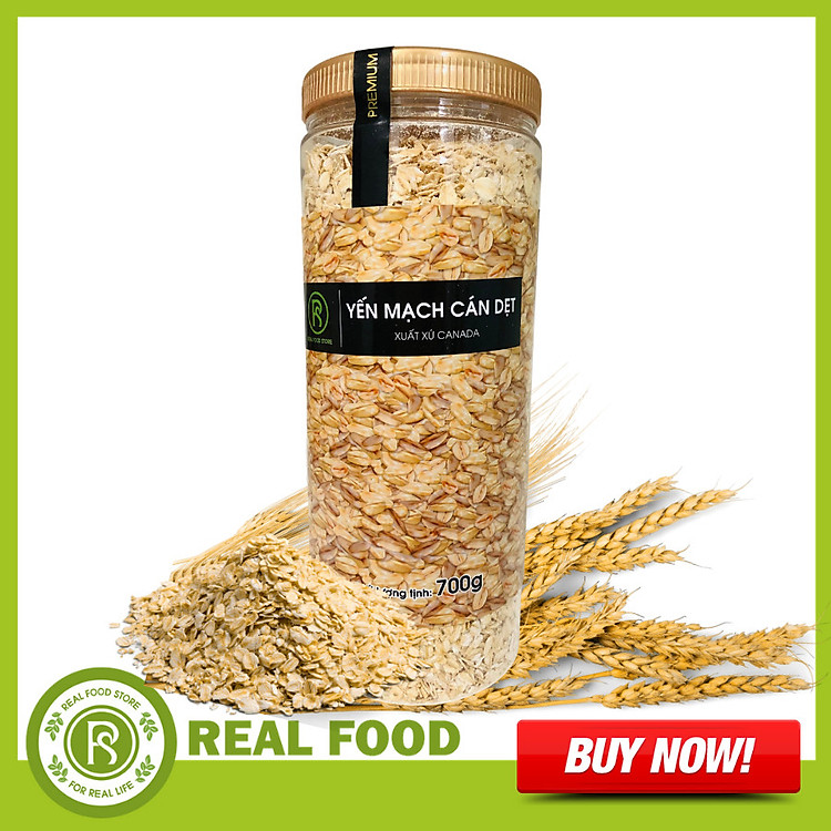 180G Yến Mạch Cán Dẹt Real Food