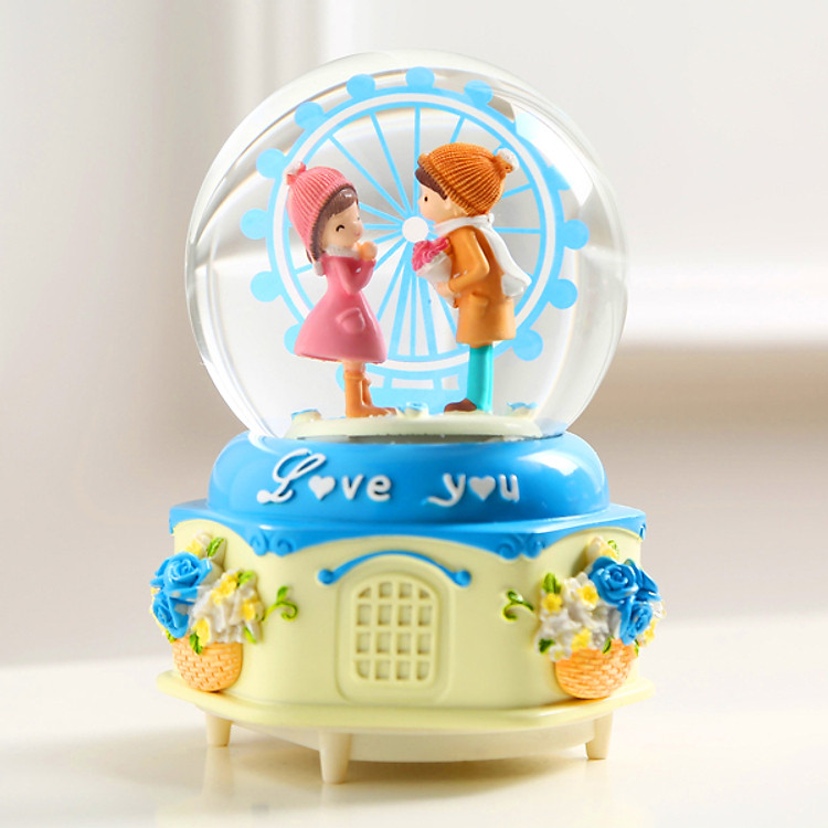 Quả cầu tuyết tình nhân V.24 (Màu Xanh Dương)