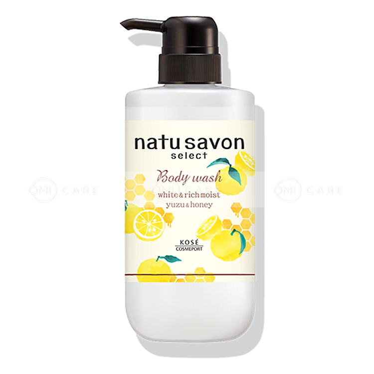 Sữa tắm tạo bọt dưỡng trắng và làm mềm mịn da SOFTYMO NATU SAVON hương cam yuzu & mật ong chai (500 ml/chai)