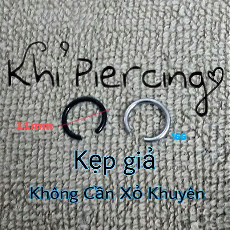 Khuyên Kẹp giả đeo được . MŨI . MÔI. không cần xỏ khuyên ( 1 cái )