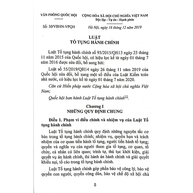 Luật Tố Tụng Hành Chính (Sửa Đổi, Bổ Sung Năm 2019) - Ảnh 4