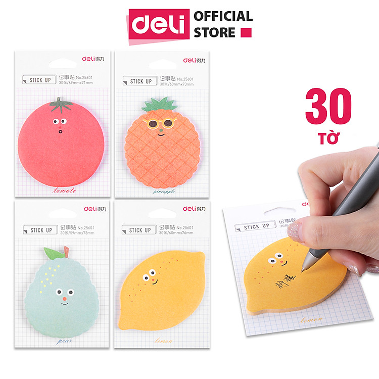 Giấy Nhớ Hình Hoa Quả 73mm x 60mm (1 tệp)