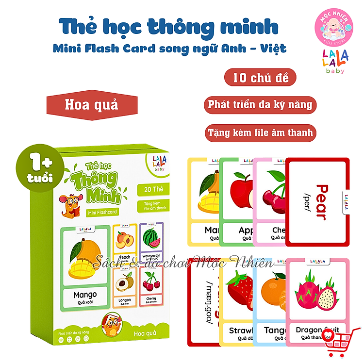 Thẻ học thông minh Mini Flashcard song ngữ Anh – Việt cho bé