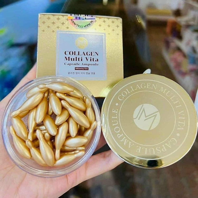 Viên Collagen Tươi Ammud Multi Vita Ampoule Căng Bóng Da Ngừa Lão Hoá Hộp 28 Viên