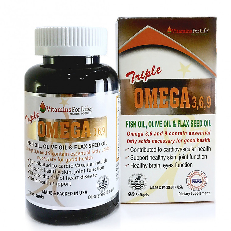 Thực phẩm chức năng Mỹ: Omega 369, bổ sung axit béo dầu lanh flaxseed, dầu cá và dầu olive | TPCN USA 02