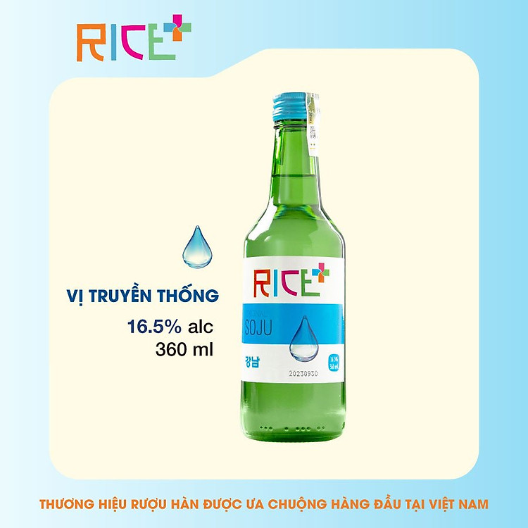 Rượu Soju Rice+ vị Truyền Thống