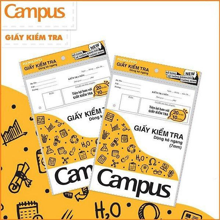 Giấy Kiểm Tra Cấp 2 Campus TP-BM70G-30 (Không chấm)