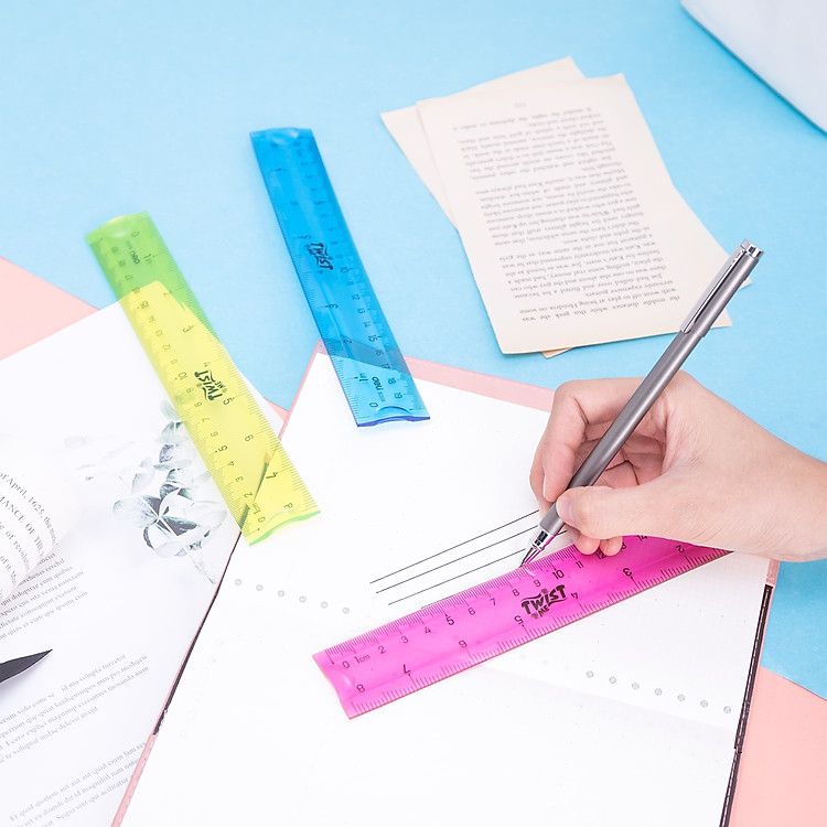 Thước Kẻ Nhựa Dẻo Ecopvc 20Cm Deli (2 chiếc) - Ảnh 7