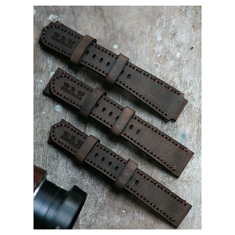 DÂY ĐỒNG HỒ DA BÒ THẬT TẶNG KÈM KHÓA VÀ CÂY THAY DÂY - RAM CLASSIC 1950 - CHÍNH HÃNG RAM LEATHER