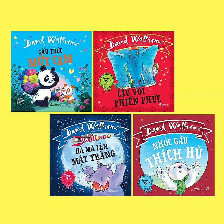Sách - Picture Book Tưng Bừng của David Walliams: Gấu trúc - Cậu voi - Hà mã - Nhóc gấu (Nhã Nam)