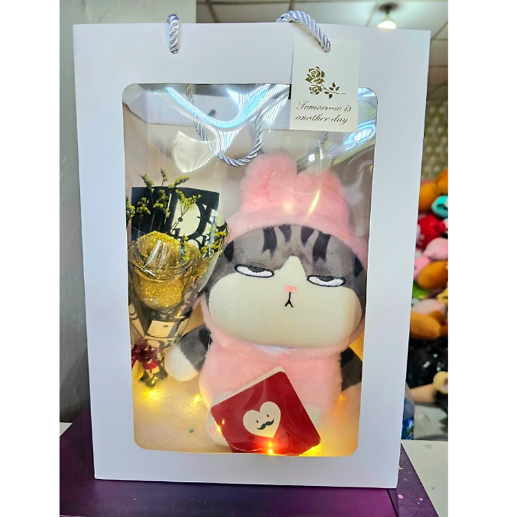 Set quà gấu bông và hoa cute Chính hãng Giá tốt - Hình ảnh 4