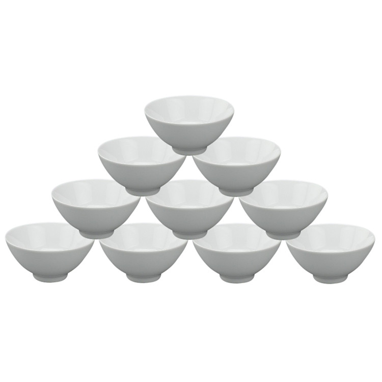 Bộ 10 Cái Chén Cơm 11cm Daisy Trắng Gốm Sứ Minh Long