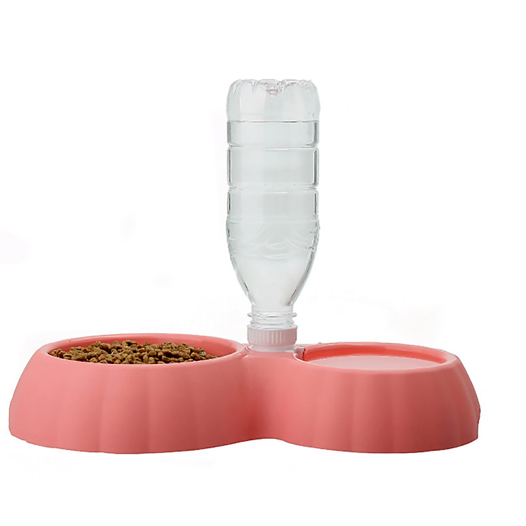 Bát Ăn Kèm Vòi Gắn Bình Nước Tiện Dụng Cho Thú Cưng (Giao Màu Ngẫu Nhiên)