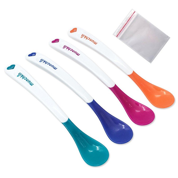 Bộ 4 thìa ăn dặm Munchkin Mỹ Chính hãng Ưu đãi - Hình ảnh 4