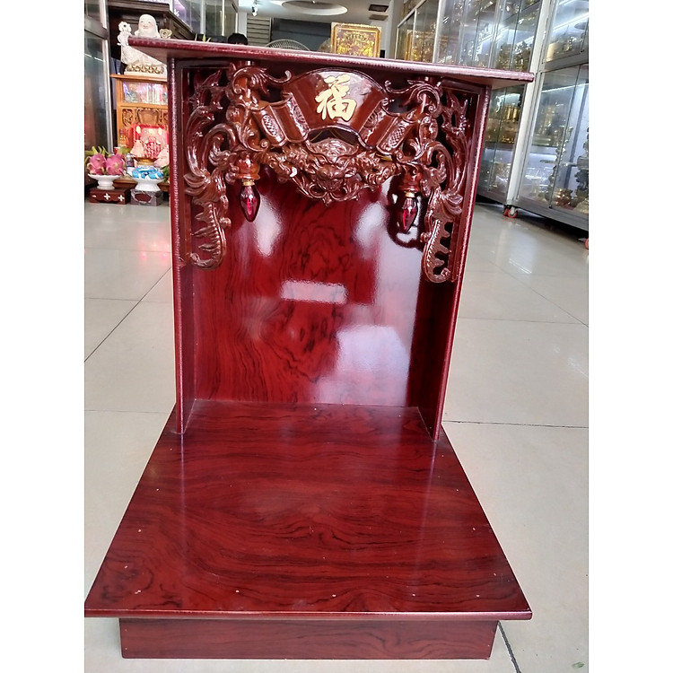 Bàn thờ Thần Tài Ông Địa gỗ ÉP ngang 40 cao 60, Mã sản phẩm E3