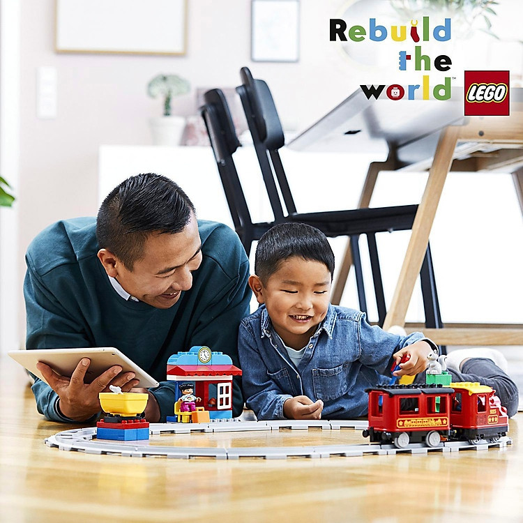 Mua LEGO DUPLO Tàu Hỏa Hơi Nước 10874 Chính hãng Giá rẻ - Hình ảnh 3