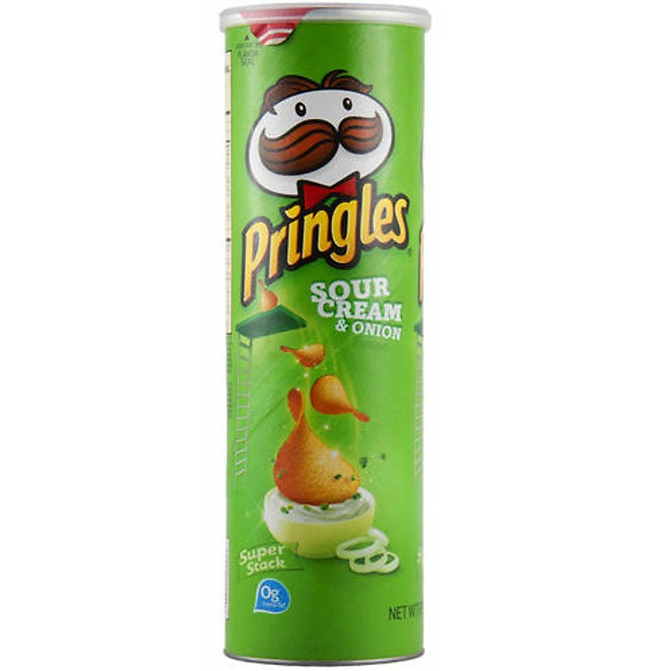 Khoai tây chiên giòn Pringles 107g vị Kem chua và Hành