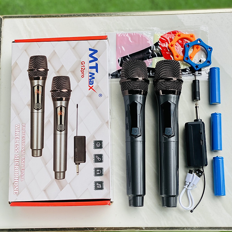 Micro Đa Năng MTMAX G12Pro (Loại 2 Micro) – Pin Sạc Tiện Lợi, Âm Thanh Ổn Định Hát Karaoke Gia Đình Giá Mềm hàng nhập khẩu