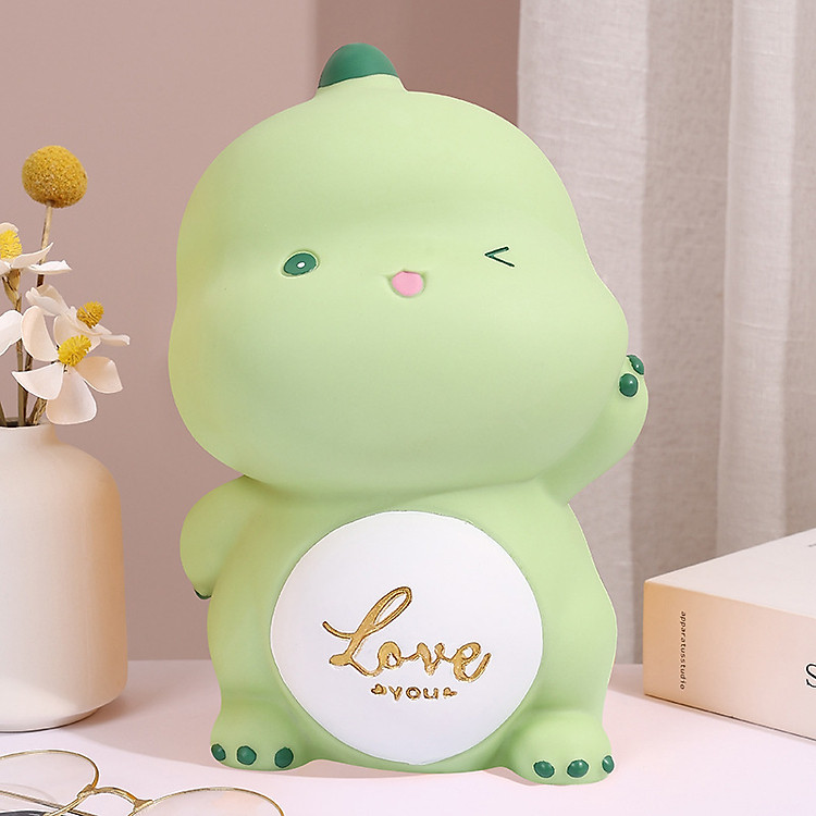 Ống Tiết Kiệm Khủng Long Rồng Love Size Lớn – Xanh