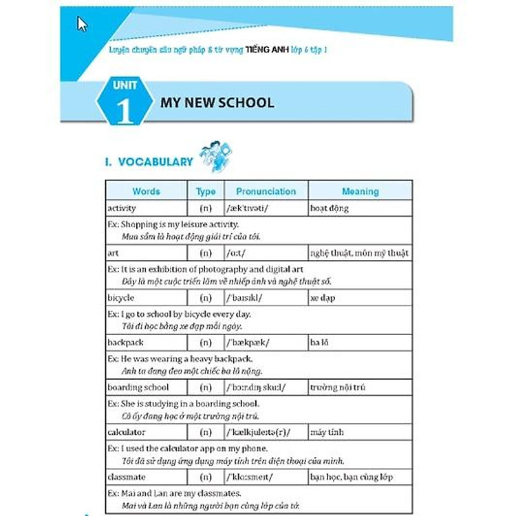 Combo Luyện Chuyên Sâu Ngữ Pháp Và Từ Vựng Tiếng Anh Lớp 6 - Tập 1+2 - Ảnh 3