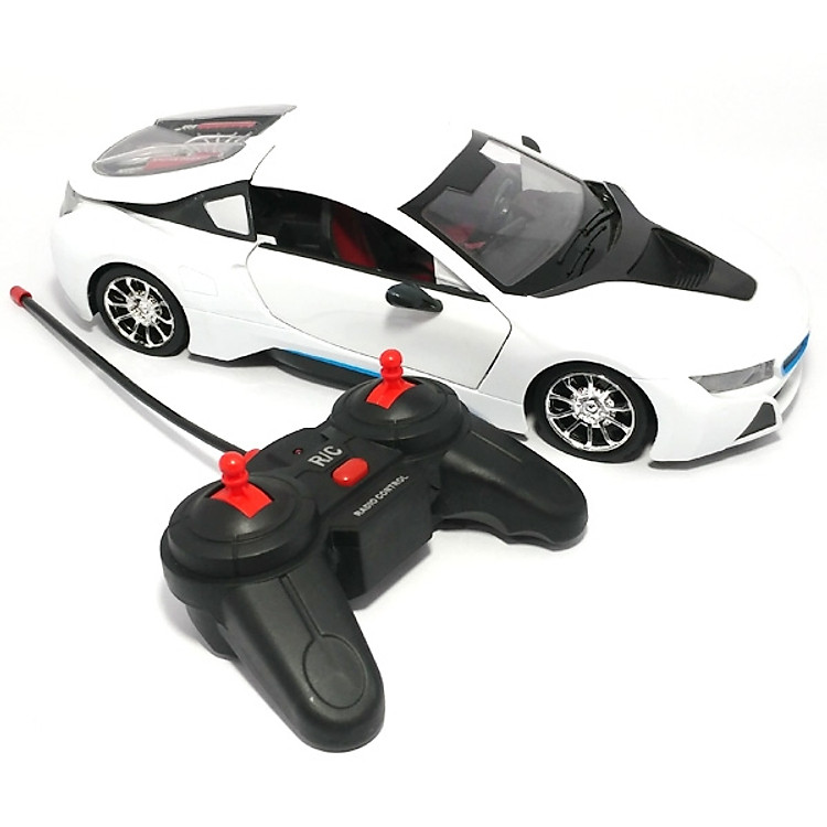 Đô Chơi Xe Điều Khiển BMW Mở Cửa Tự Động Trắng KT A127-W