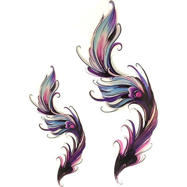 Hình Xăm Dán Đuôi Phụng QSA091
