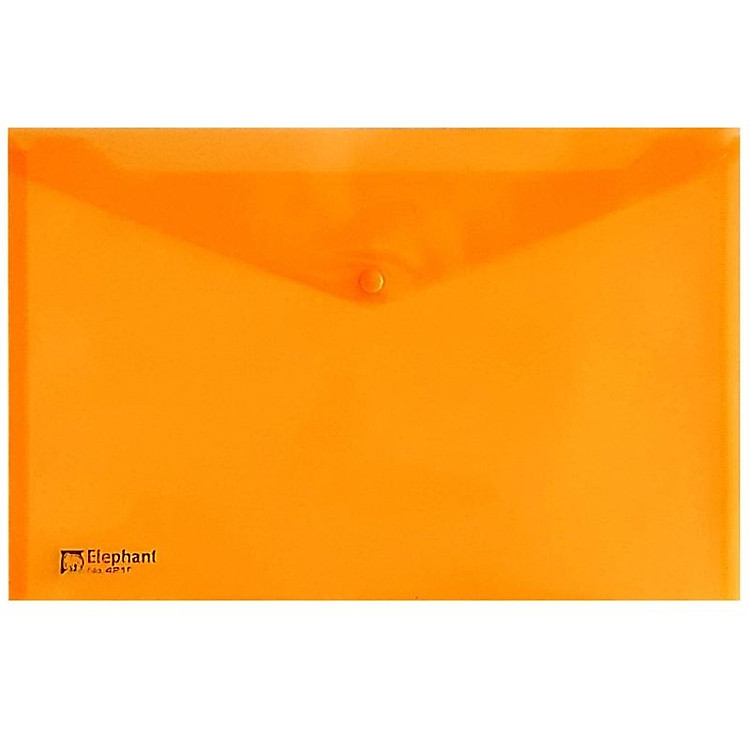 Bìa Nút Nhựa Elephant 421F - Màu Cam - Ảnh 2