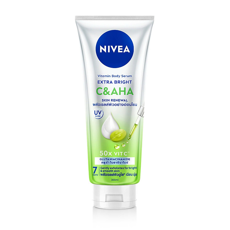 TINH CHẤT DƯỠNG THỂ NIVEA VITAMIN BODY SERUM EXTRA BRIGHT C & AHA 300ml 99197