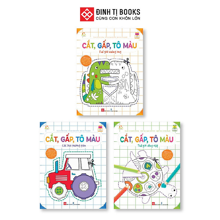 Cắt, gấp, tô màu - Hơn 20 hình dán và sticker rèn luyện kỹ năng cho trẻ 3 - 9 tuổi - Ảnh 2