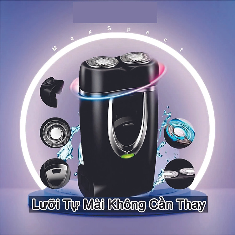 Máy Cạo Râu Mini Sử Dụng Sạc Pin Thông Minh Tiện Lợi Có Lưỡi Dao Kép Tự Làm Sắc