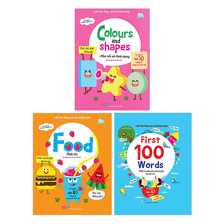Combo Lift-The-Flap (Thức Ăn + Màu Sắc + 100 Từ Đầu Tiên)