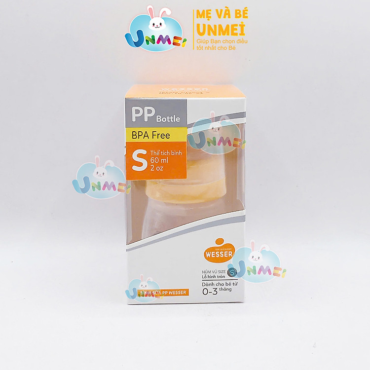 Combo 3 Bình Sữa Wesser PP Màu Ngẫu Nhiên Đảm bảo Giá rẻ - Hình ảnh 2