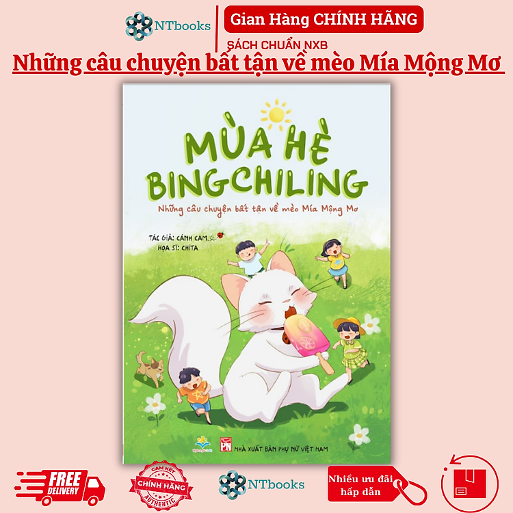 Sách - Mùa Hè Bingchiling: Những câu chuyện bất tận về mèo Mía Mộng Mơ