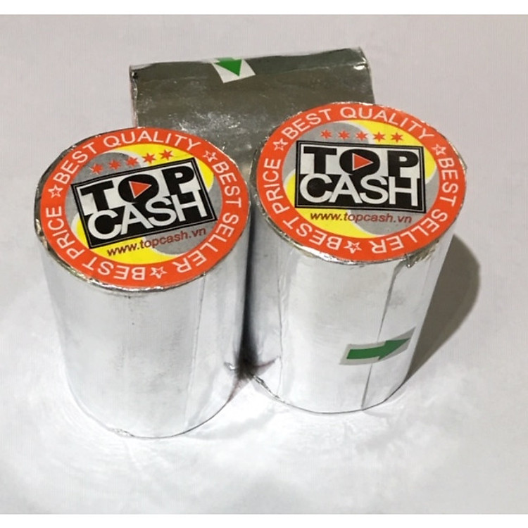 20 cuộn giấy in nhiệt dùng để in bill, in hóa đơn (thermal paper) TOPCASH K80mm phi 45mm dùng cho máy in nhiệt in hóa đơn, máy tính tiền - Hàng chính hãng
