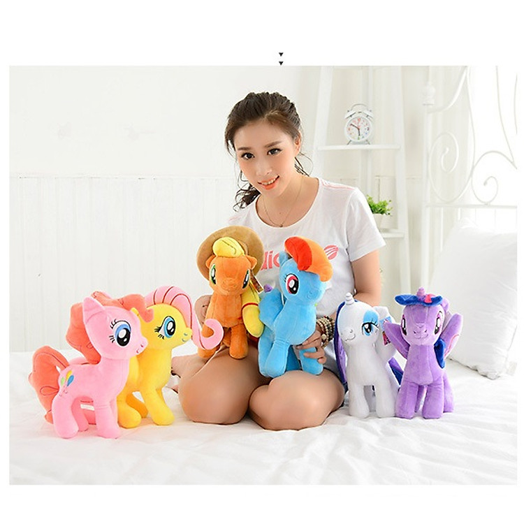 Gấu bông ngựa pony nhiều màu 30cm Chính hãng Giá tốt - Hình ảnh 4
