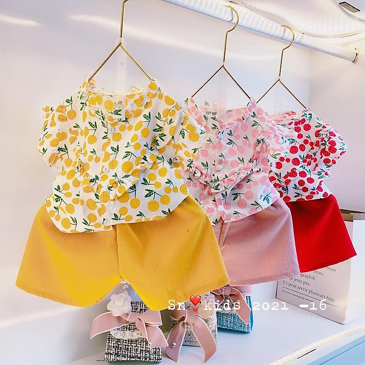 Bộ đũi quả cherry cho bé gái