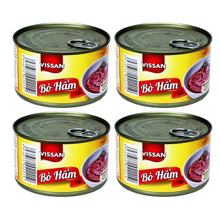 Combo 4 Hộp Bò Hầm Vissan 397g