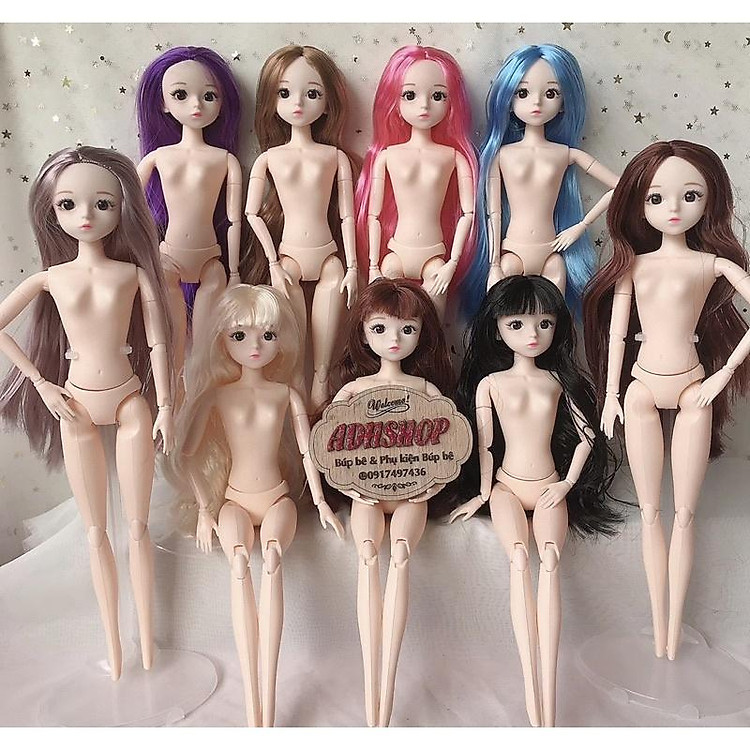 Búp Bê Doris 30cm Mắt Gắn 3D Với 20 khớp (không kèm mi giả)