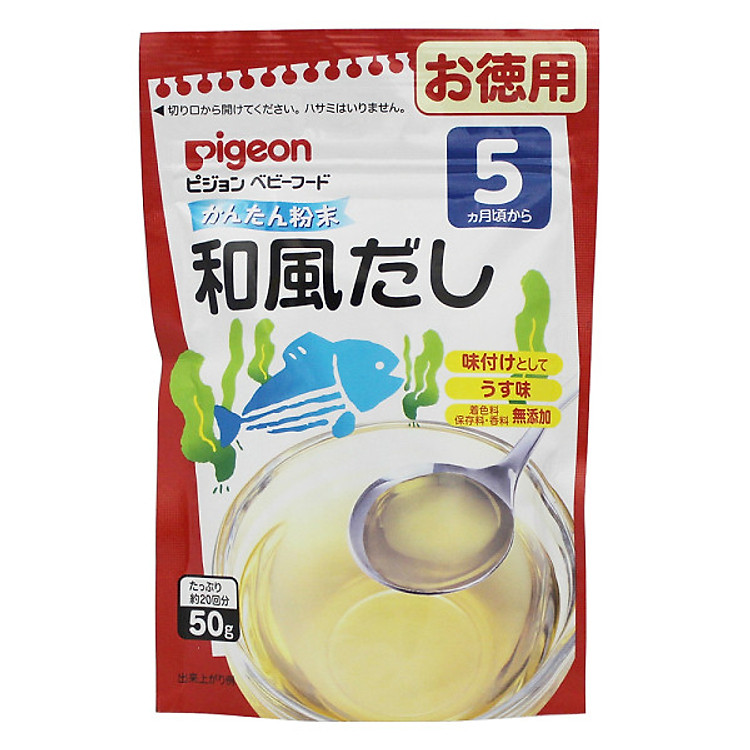 Bột nước dùng Pigeon Dashi vị Cá bào rong biển (50g) - Nhập khẩu Nhật Bản