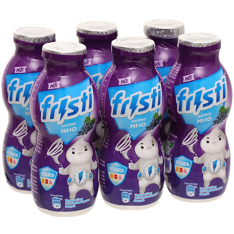 Lốc 6 Fristi Hương Nho 80ml