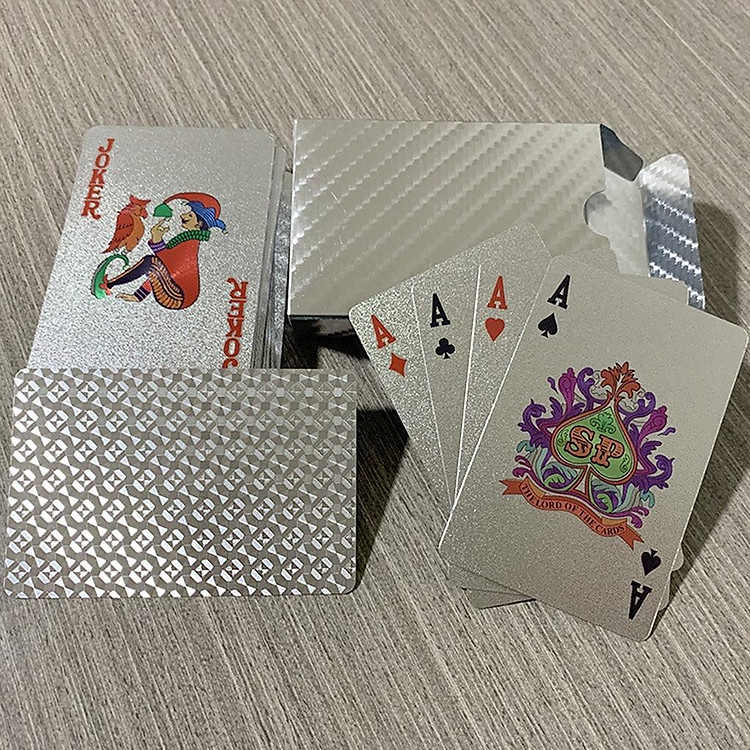 Bài Tây Poker Mạ Bạc Cao Cấp Chính hãng Ưu đãi - Hình ảnh 2