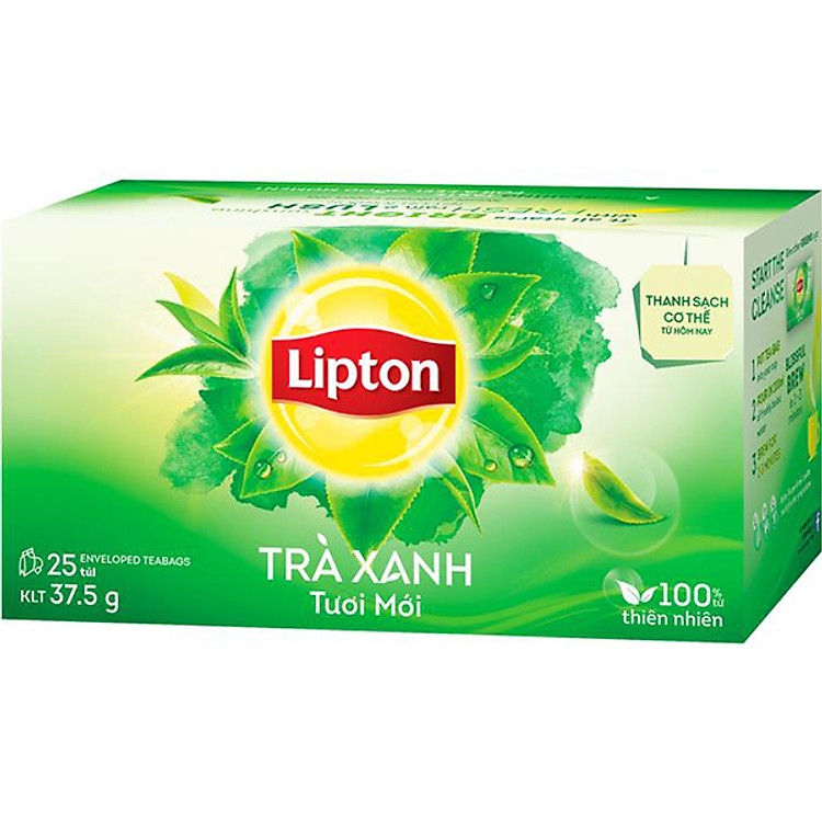 Hộp 25 Gói Lipton Trà Xanh (Gói 1.5g)