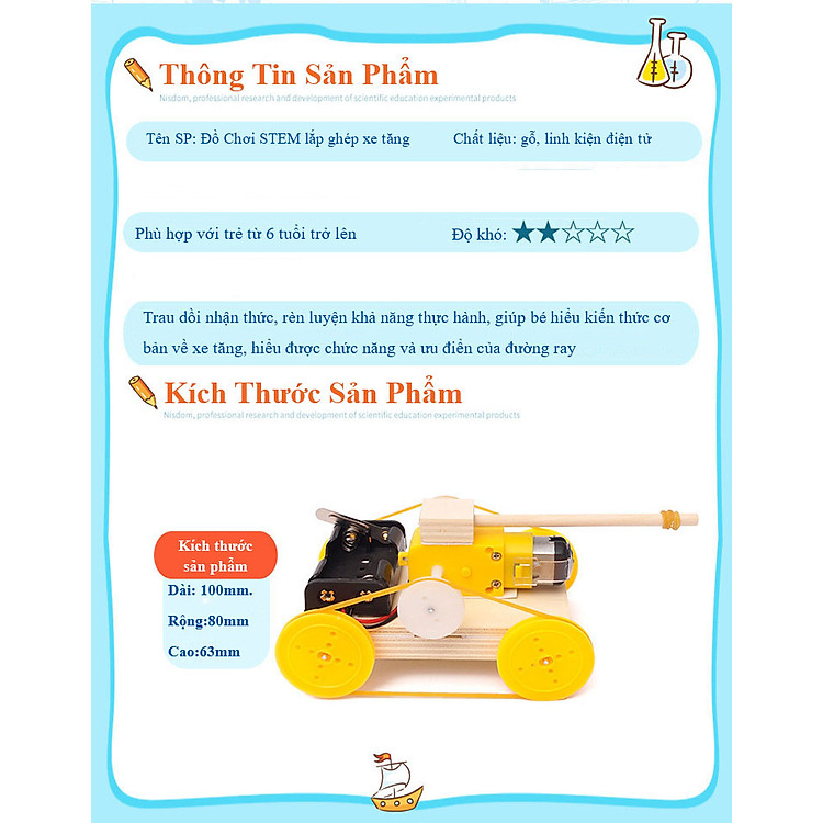 Đồ Chơi Lắp Ráp Xe Tăng Gỗ Chính hãng Tiết kiệm - Hình ảnh 4