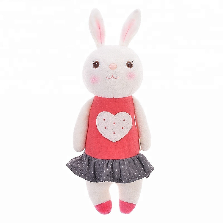 Búp bê thỏ bông mặc váy