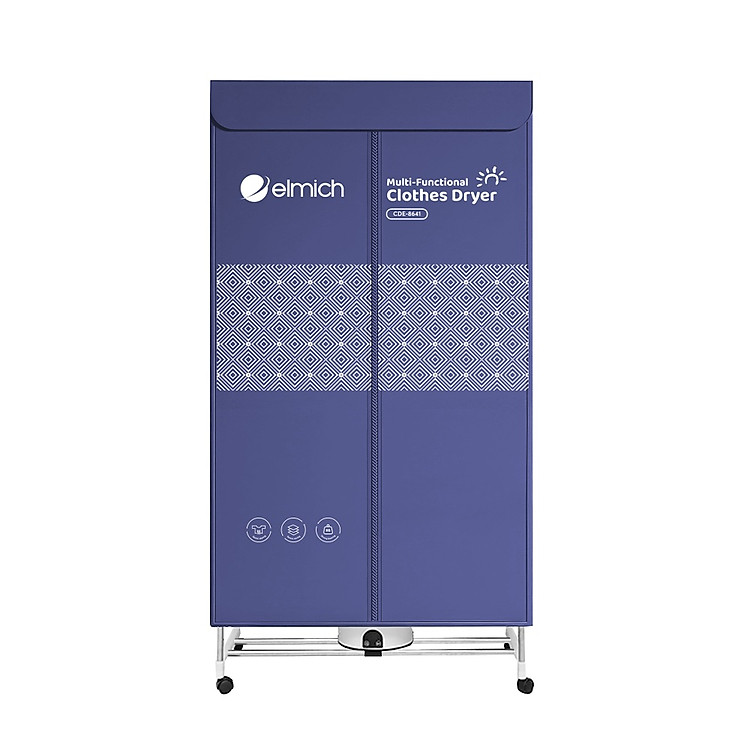 Tủ sấy quần áo Elmich CDE-8641 công suất 1800W có điều khiển, tải trọng 30kg, hẹn giờ sấy 0-180 phút - Hàng chính hãng