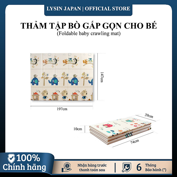 Mua tại Lazada: Mua Thảm tập bò chống thấm Lysin Chính hãng Ưu đãi