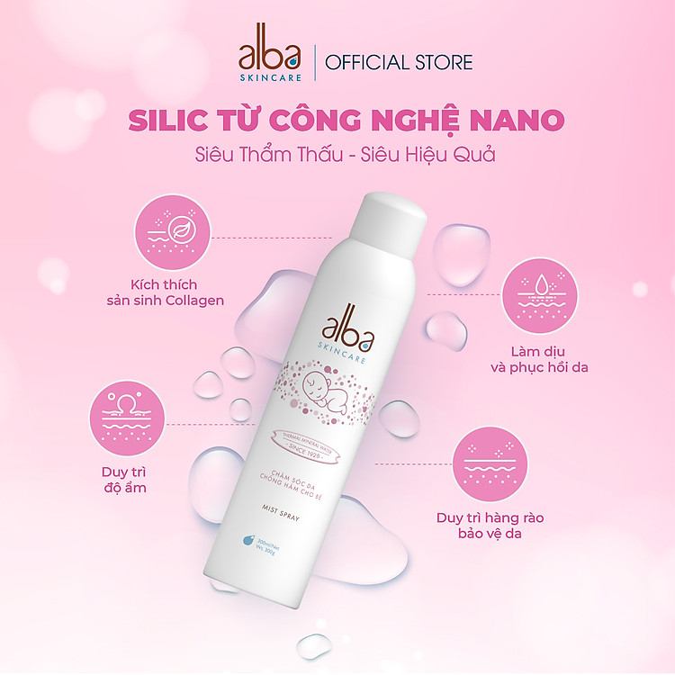 Xịt Khoáng BABY ALBA Chống Hăm 300ML Chính hãng Ưu đãi - Hình ảnh 2