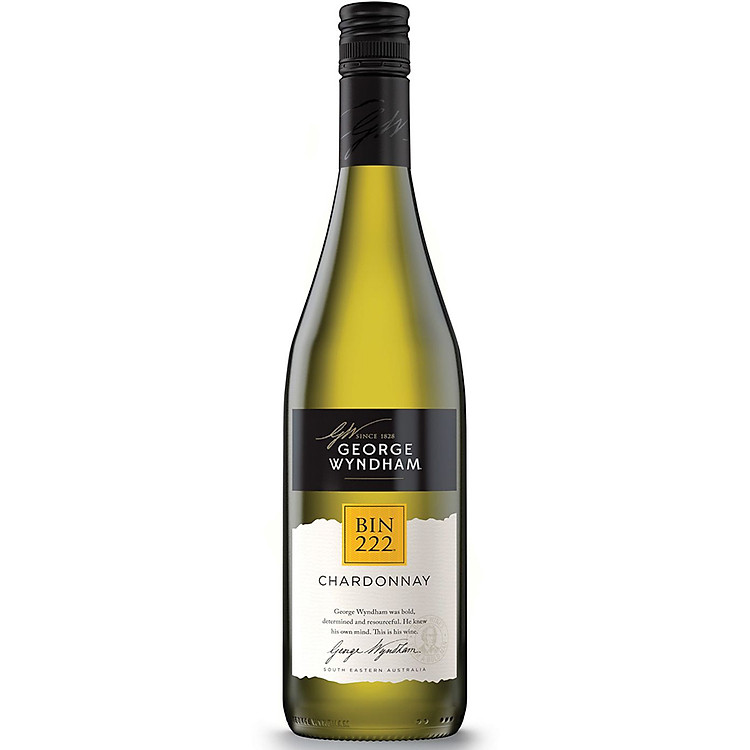 {Freeship 50K} Rượu Vang Trắng Úc GEORGE WYNDHAM Chardonnay BIN 222 750ml 12.5% Không hộp