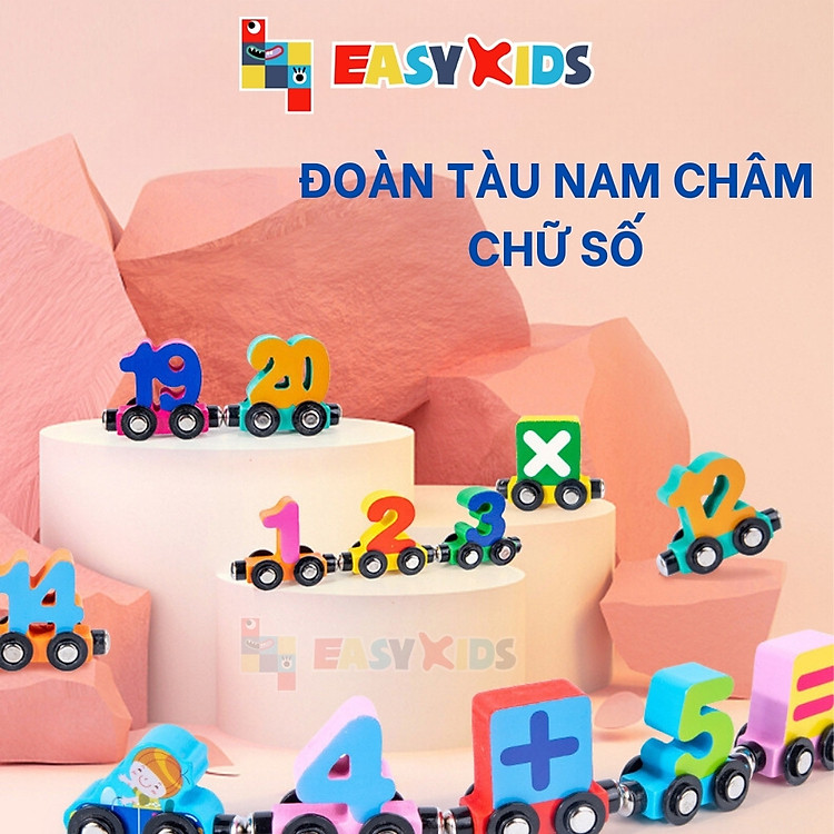 Mua Đoàn Tàu Nam Châm Học Chữ Số Chính hãng Tiết kiệm - Hình ảnh 3