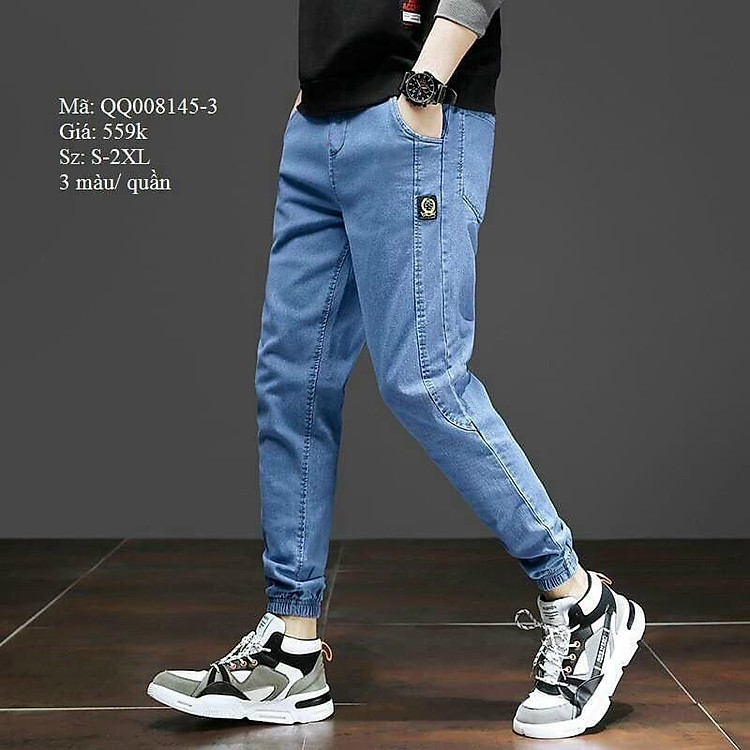 Quần jean nam jogger cao cấp vải dày co dãn tốt mẫu mới nhất hiện nay Phuongnamshop20 kva10
